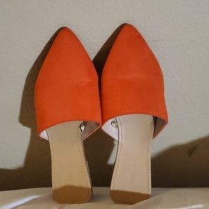 Forever 21 suede orange mules / flats